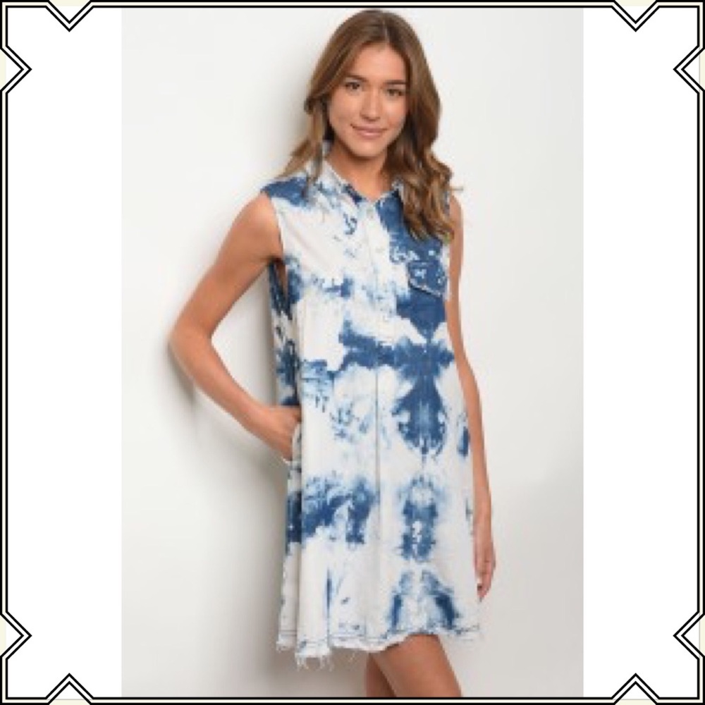 🌴ACID WASH SHIRT DRESS🌴 - Picture 1 of 2